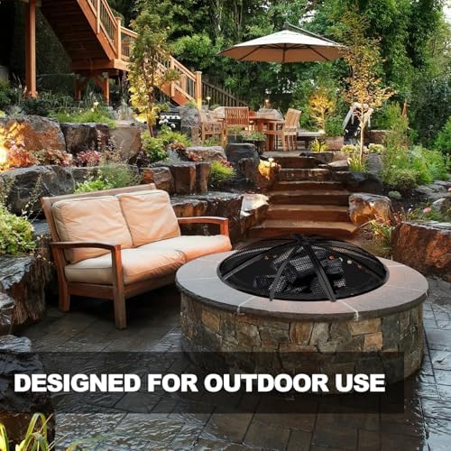 Outdoor Smokeless Fire Pit Ring 40 Inch Outer/36 Inch Inner Diameter, Heavy Duty Metal Round Liner Insert for Outside DIY Campfire or Bonfire Ring, Above or In Ground Use