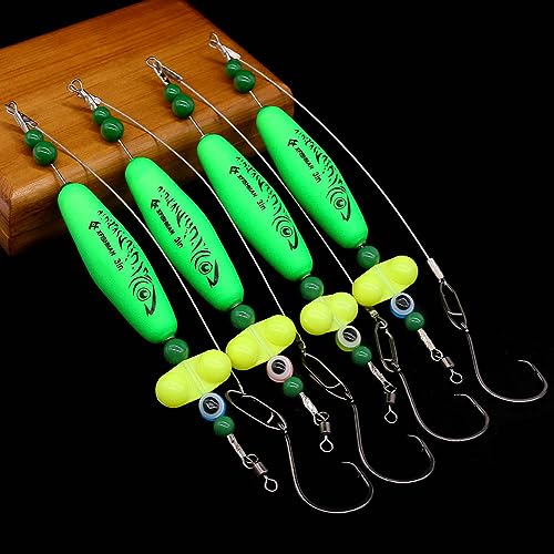 Catfish-Rig-for-Bank-Fishing-Catfishing-Tackle-Floats-with-Rattler-Santee Cooper Rig Equipment(Black-2.5 inch)