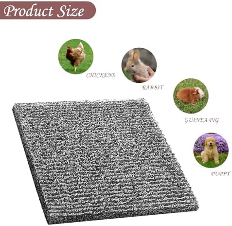 6 Pack Nesting Pads for Chicken Coop 12” x 12” Chicken Nesting Pads Washable Plastic Nesting Box Pads Chicken Coop Accessories for Chicken Hen Box Laying Eggs (Gray)