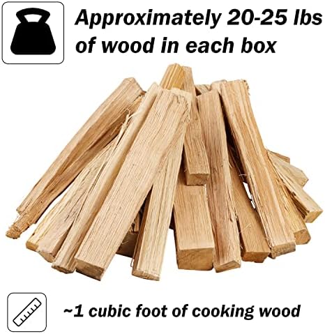 Pizza Oven Wood 12 Inch Naturally Cured White Oak Splits Cooking Wood for Free Standing Ovens 1650 Cubic Inches