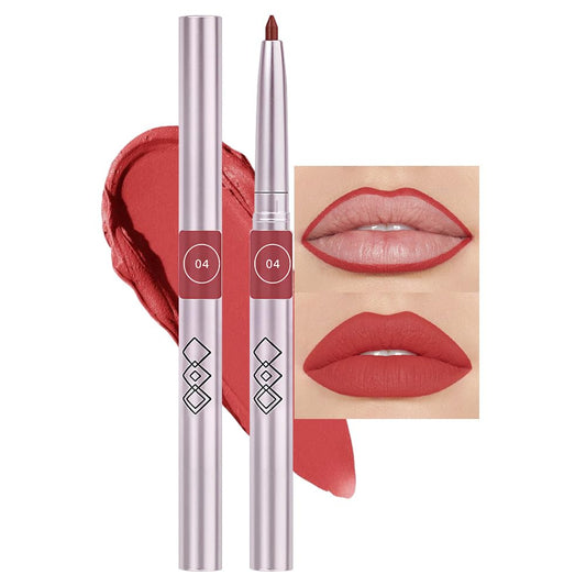 FeiCuiYun Retractable Lipliner Pencil Waterproof Makeup for Lip Liner and Eye Liner, Smooth and Creamy, Long Lasting Matte Finish, Vegan Beauty, Matte Velvet Pigmented Lip Liner(04#Red, 1)