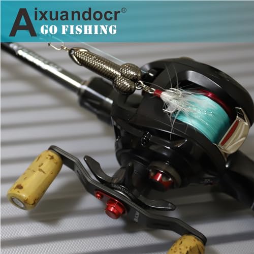 Bass Fishing Lure, Fishing Spoons, Topwater Fishing Lures with Trebles Hooks, Trout Fishing Lures, Fishing Tackle for Freshwater and Saltwater