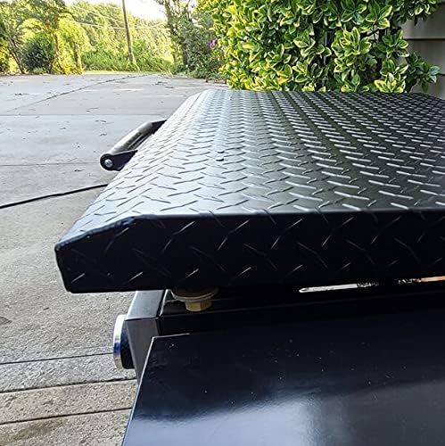 HECASA Black Outdoor 36” Griddle Grill Hard Cover Lid with Handle Waterproof Aluminum Compatible with Blackstone & More