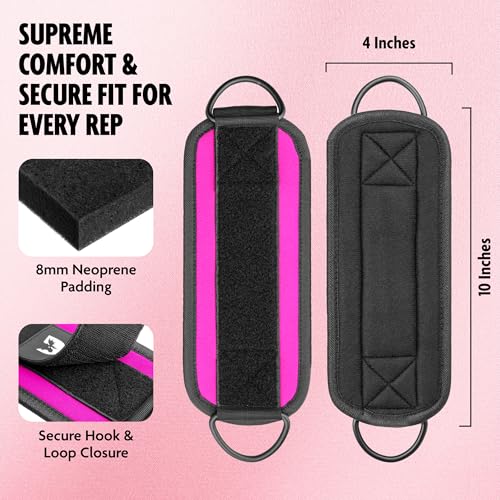 DMoose kickback ankle strap - One Size Fit with Premium Padding, weight ankle strap, ankle kickback strap, Booty Workouts, Leg Extension, Hip Abductors