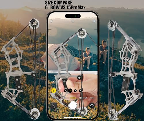 6"-9.5" Mini Compound Bow and Arrows Set for Archery Target Shooting Small Hunting Games Pocket Bow Survival Bow Gift LTH/RTH (5.9" Bow)