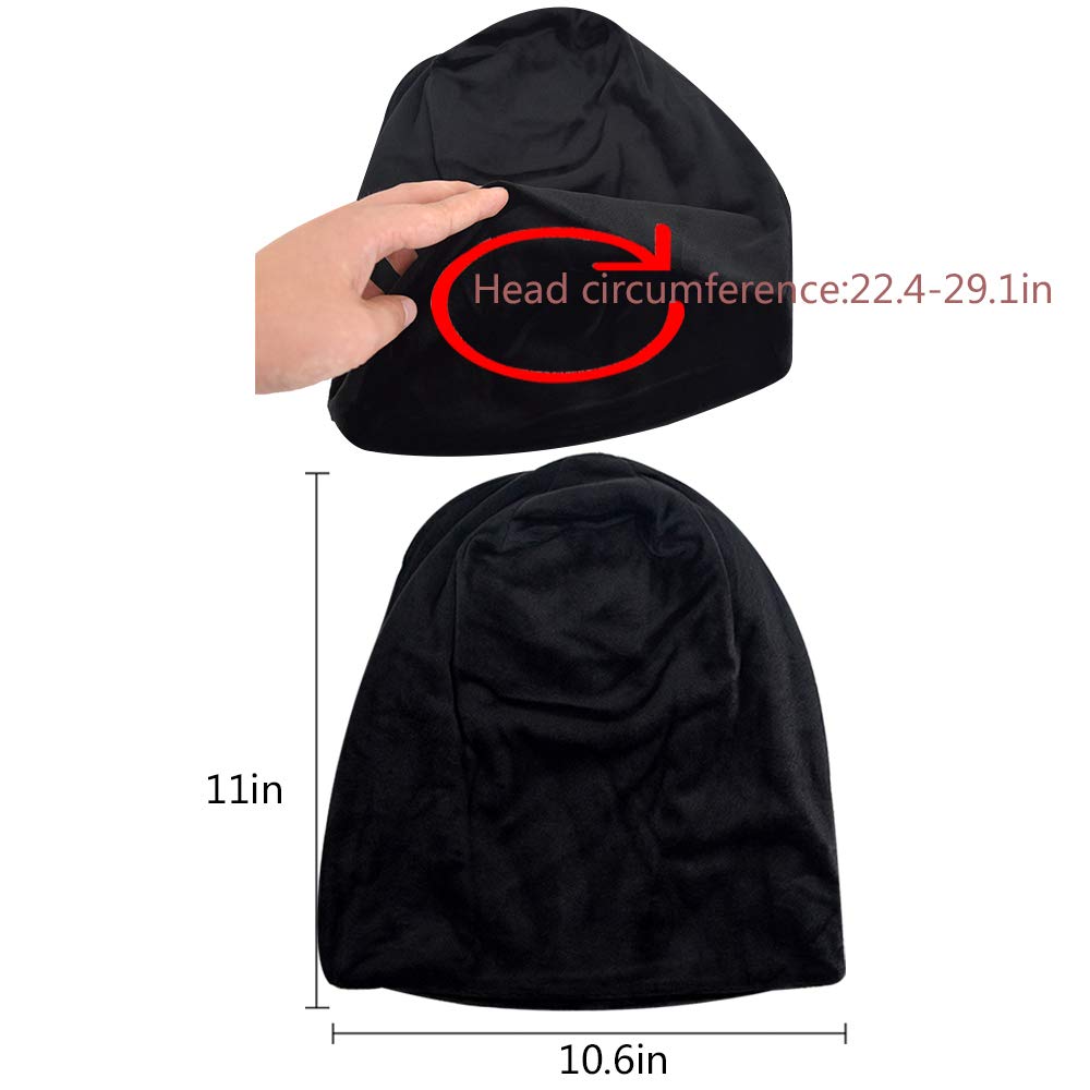 LABANCA Women Fashion Leisure Winter Warm Hat Velvet Soft Beanie for Outdoors Black