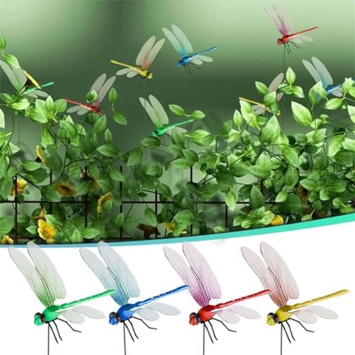 Outdoor Fake Dragonfly Rod Clip,Dragonfly Hat Clip,Dragonfly Clip Bug Repellent,Clip on Dragonfly for Hat,Dragonfly Hat Clip Bug Repellent,Dragonfly Clip-on,Outdoor Garden Decor(12pcs)