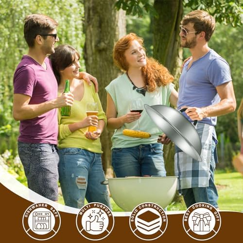 Griddle Accessories for Blackstone, Commercial Grade 12 Inch Heavy Duty Round Basting Cover, Stainless Steel Cheese Melting Dome and Steaming Cover, Best for Use in Flat Top Grill Cooking