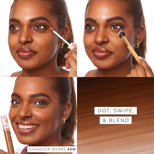 tarte creaseless creamy full-coverage concealer - 53N deep neutral (deep skin with a balance of warm & cool undertones) - full size