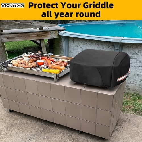 Griddle Cover for Blackstone 22 inch Tabletop Griddle with Hood, Full Coverage Propane Fuel Cylinder, Waterproof 600D Heavy Duty Grill Covers Outdoor BBQ Grilling Accessories