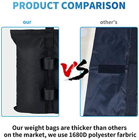 Canopy Weight Bags(120 lbs) for Pop up Canopy Tent, 1680D Heavy Duty Leg Weights - Set of 4