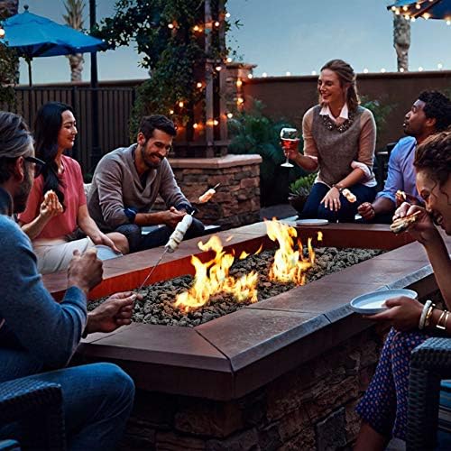 Skyflame 10LB Lava Rocks for Fire Pits, Fire Tables, Fireplaces, Garden Landscaping Decoration, Indoor and Outdoor Use, 1"-2" Natural Sizes, Black