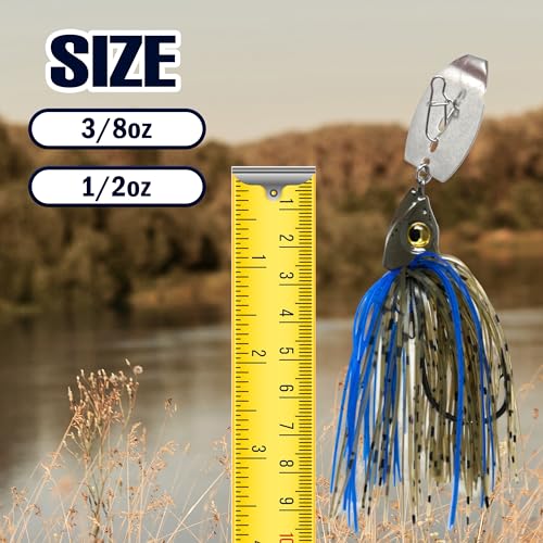 Reaction Tackle Bladed Swim Jigs 1/2 Black/Blue