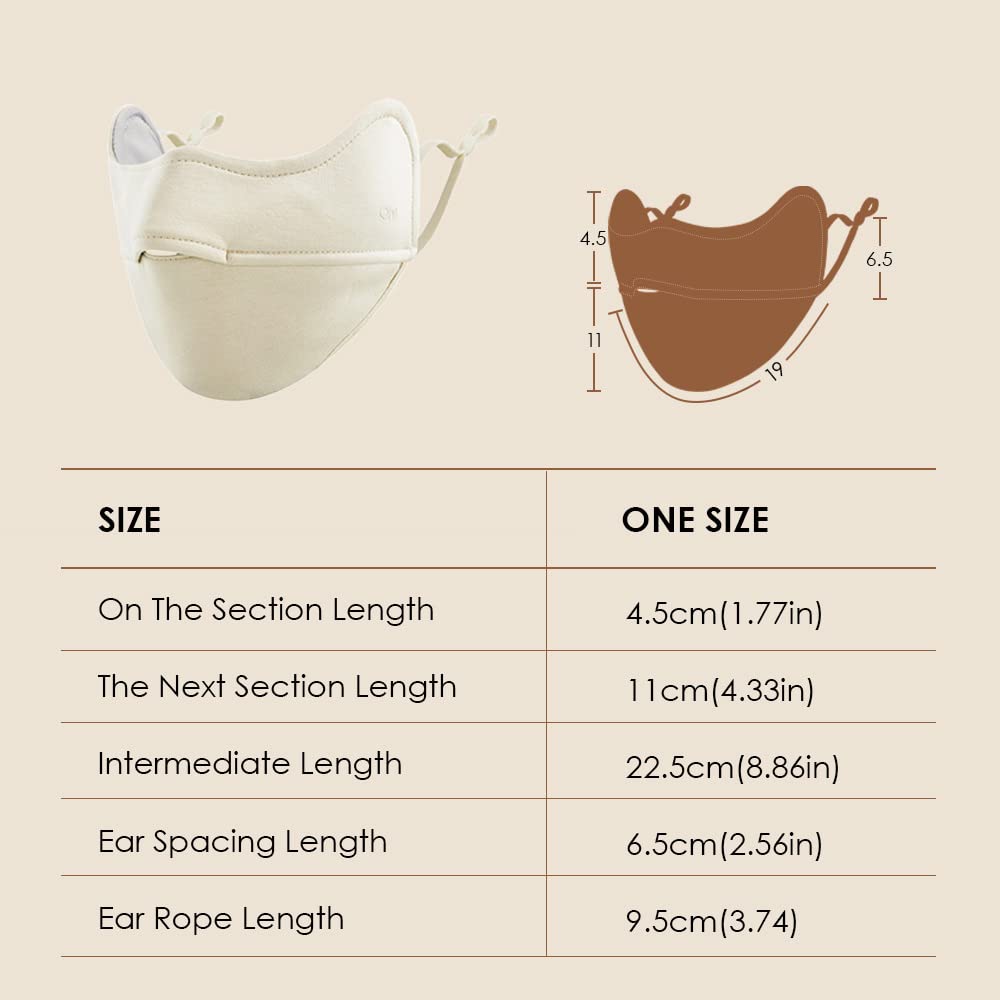 Winter Mask Nose Opened Breathable Balaclava Outdoor Protect Face Cover Reusable Warm Facemask for Skiing Running WNN3T159 (Beige)
