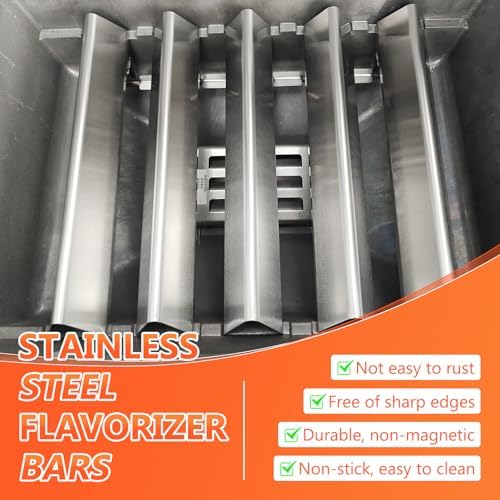 QuliMetal 15.3" Flavorizer Bars for Weber Spirit E310, Spirit 300, Spirit II 300, E315 E320 E330 S310 S315 S320 S330 Series Grills with Front Control Knobs,Grill Parts for Weber 7636, Stainless Steel