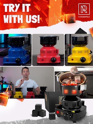 Charcoal Burner - Multipurpose Electric Charcoal Starter Approved Electric Stove - Coconut Coals Lighters with Tongs - 450W Electric Charcoal Lighters with 304 Stainless Steel