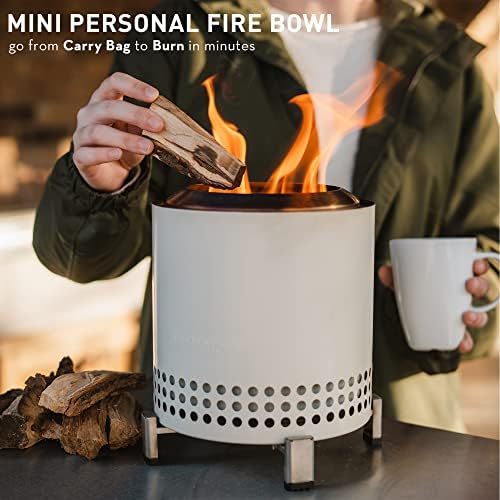 Solo Stove Mesa XL, 7 Inch Tabletop Fire Pit with Stand - Smokeless, Stainless Steel Fire Pit for Camping, Outdoor & Patio- Wood Burning or Pellet Fueled Portable Bonfire, 2.3lbs, Water