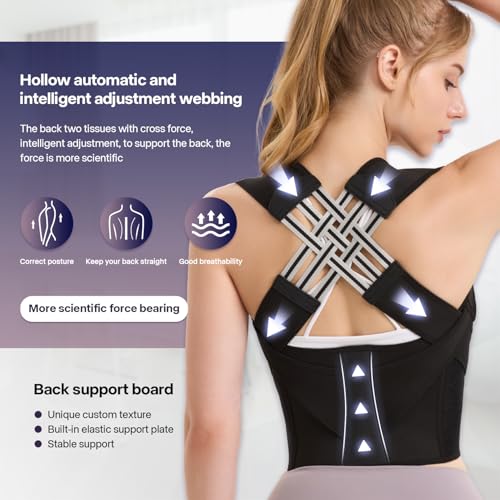 VOKOKOYA Back Brace Posture Corrector for Women and Men,Adjustable Shoulder Straightener,Used for correcting posture and scoliosis