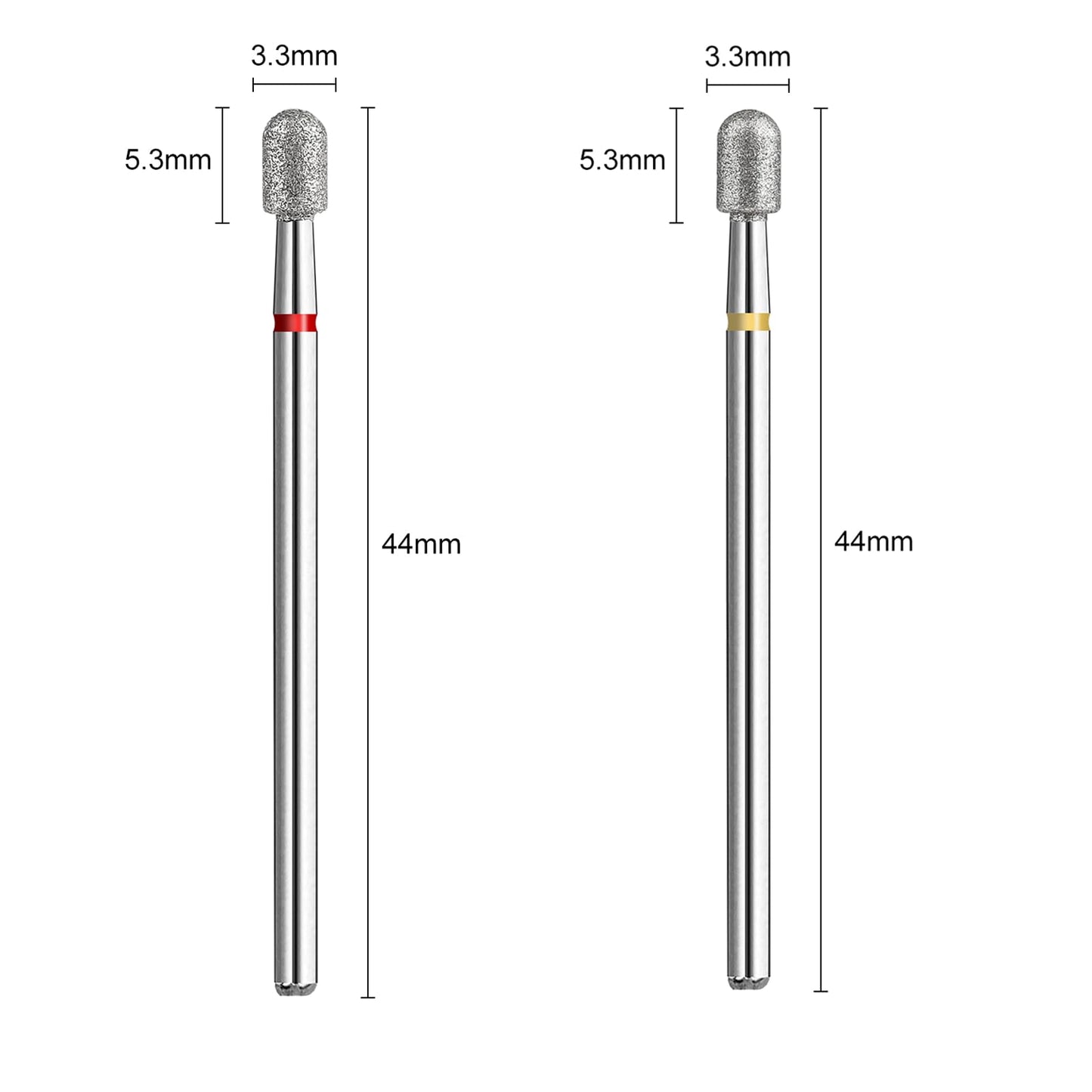Acycoin2A 2pcs Round Tapered Cuticle Clean Nail Drill Bit (II)
