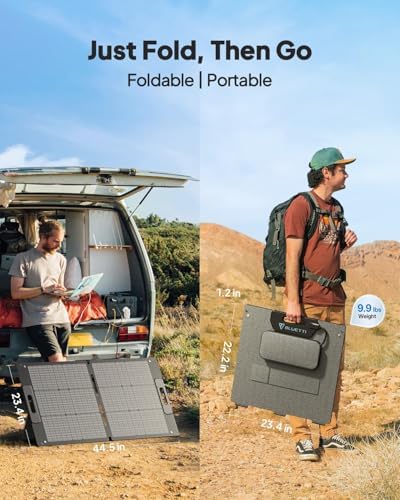 BLUETTI Solar Generator EB3A with 100W Solar Panel Included (Ships Separately), 268Wh Portable Power Station w/ 2 600W (1200W Surge) AC Outlets, LFP Backup for Outdoor Camping, Trip, Power Outage