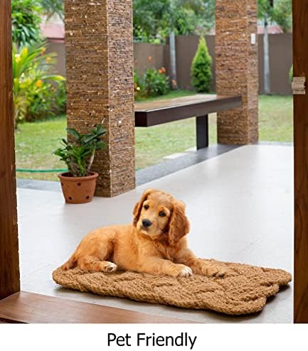 Iron Gate - Natural Jute Rope Woven Doormat 18x30 - Single Pack - 100% All Natural Fibers - Eco-friendly - Classic Interwoven Rope Design