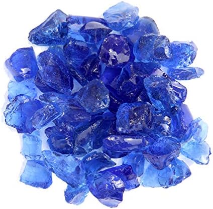Hiland RGLASS-OB Propane Gas Firepit Fire Glass in Ocean Blue, Extreme Tempature Rating, Good for Propane or Natural Gas, 10 Pounds