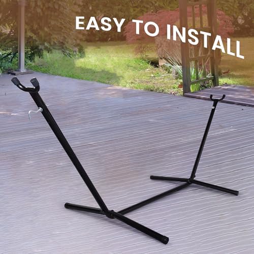 Hammock Stand, Heavy Duty Adjustable Steel Hammock, 9-Foot, 450-Pound Capacity, Weather Resistant, Easy to Assemble