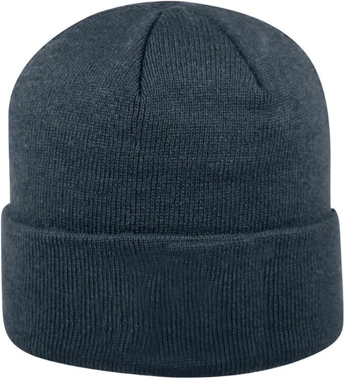 Collegiate Cuffed Knit Beanie Hats, Cuffed Knit Winter Beanies Available (Cuffed Knit Beanie, Michigan State Charcoal)