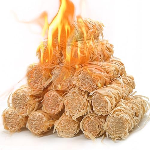 150 PCS Fire Starter for Fireplace, Waterproof - Natural Fire Starters, for BBQ, Pizza Oven, Fire-Pit, Campfires, Camping Charcoal Starter, Quick Light Wood Charcoal Firestarter