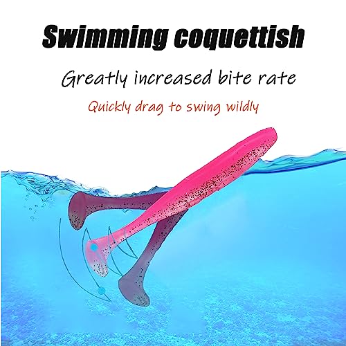 LURESMEOW Paddle Tail Swimbaits,Soft Plastic Fishing Lures Swim Baits for Bass Fishing,30/50/100pcs with Box,Soft Plastic Swimbaits for Bass Trout Crappie Lures Kit for Saltwater Freshwater