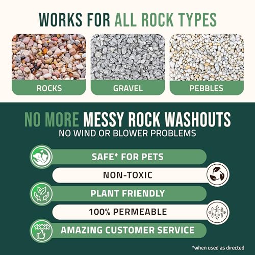 Petra Max Rock Glue for Landscaping, 32 Ounce - Ground Coverage & Pet Safe Mulch Glue for Rocks - Lockdown Gravel/Pebbles/Stones - Sticky Clear Gravel Binder & Decomposed Granite Stabilizer (50 Sq Ft)