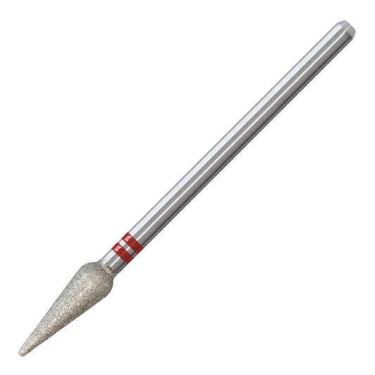 HYTOOS 4mm Long Bud Cuticle Clean Nail Drill Bit, Russian Diamond Nail Bits Professional Safety Under Nail Cleaner Burr for Cuticle Dead Skin, Electric Nails Drill Accessories, Fine