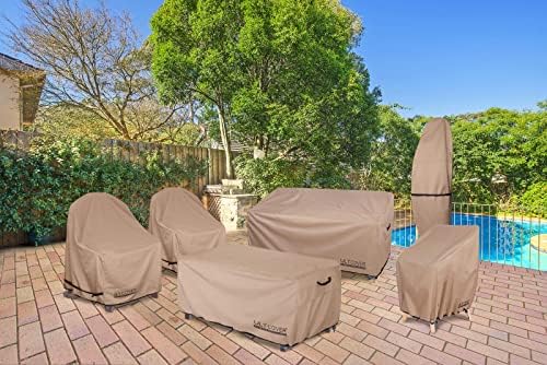 ULTCOVER Rectangular Gas Fire Pit Table Cover 48x28 inch Waterproof Heavy Duty Firepit Cover