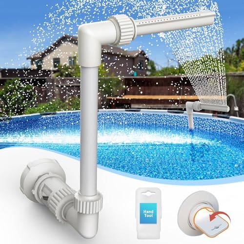 Klleyna Water-Fountain Swimming-Pool Sprinkle Accessories - Waterfall Above In-ground Pool, Cooling Spray for Outdoor Garden Pond Aerator Circulation, High Pressure Jet Fountain Pump Attachment