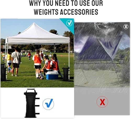 4/6/8 Pack SANWAY Sand Bags for Canopy Weights - (Unfilled) Sand Bags for Canopy Legs-Sandbags for Pop up Canopy-Portable and Durable to Secure Tents, Canopies, and Umbrellas at Outdoor Events