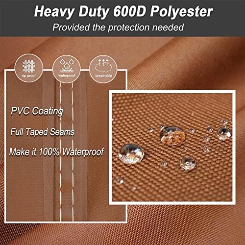 NettyPro Griddle Cover for Blackstone 36 inch Griddle Waterproof Heavy Duty 4 Burner Flat Top Gas Grill Cover for Blackstone 36" Griddle Cooking Station and Camp Chef FTG600, Brown