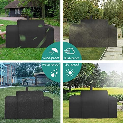 Stanbroil Grill Cover Replacement for Oklahoma Joe's 8899576 Longhorn Grill Combo, Outdoor Charcoal/Smoker/Gas Combo Grill Cover, Offset Smoker Cover, All Weather Protection, Black