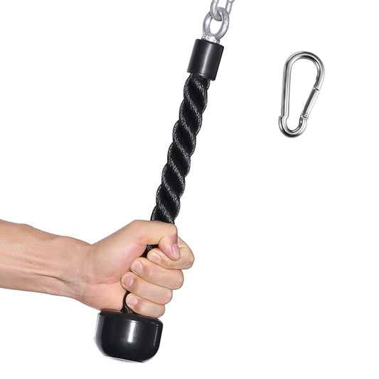 SYL Fitness Tricep Rope Pull Down Attachment, Single Grip Exercise Rope for Cable Machine Gym Pulley Workout