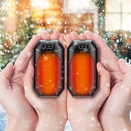 2-Pack Hand Warmers Rechargeable,Portable Electric Hand Warmers Reusable,USB 2 in 1 Handwarmers,Outdoor/Indoor/Working/Studying/Camping/Hunting/Golf/Pain Relief/Games/Warm Gifts for Men Women Kids