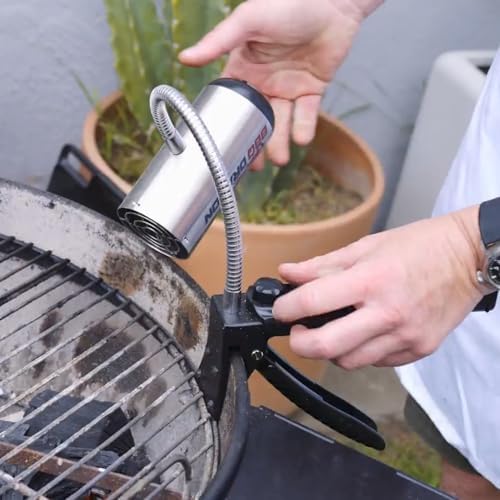 BBQ Dragon Charcoal Fan - Cordless Grill Fan for Camping, Fireplace, and Smokers - Heavy Duty BBQ Air Blower with Adjustable Clamp - Portable Fire Blower for Fireplace and Campfire