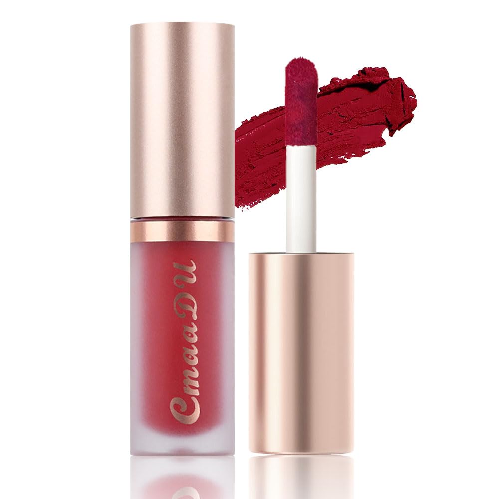 evpct 1Pcs Sexy Red Matte Liquid Lipstick Lip Gloss Glossy Set for Black Women 24 Hour Silky Velvet Lipstick labiales matte larga duracion mate 24 horas originales 11#