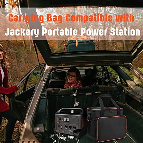 Trunab Travel Carrying Case Compatible with Jackery Explorer 1000/1000 v2, Portable Power Station Storage Bag with Waterproof Bottom and Front Pockets for Charging Cable and Accessories