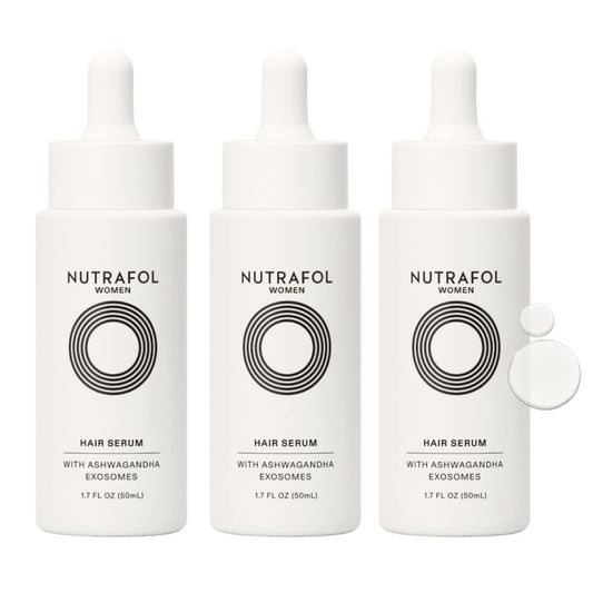 Nutrafol Women's Hair Serum, Vegan Scalp Serum, Supports Visibly Thicker and Stronger Hair, Lightweight and Fast-Absorbing - 1.7 Fl Oz, Pack of 3