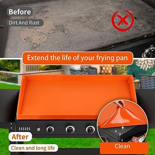 Silicone Griddle Mat 29” for Blackstone,Upgraded Full-edge Heavy Duty Food Grade Non-Stick Griddle Cover,Grill Buddy Mat Protect Your Griddle from Dirt & Rust (29 inch)