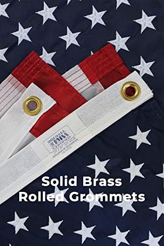 2x3 Nylon American Flag | Certified Made in USA, Outdoor Heavy-Duty | Fine Line Flag