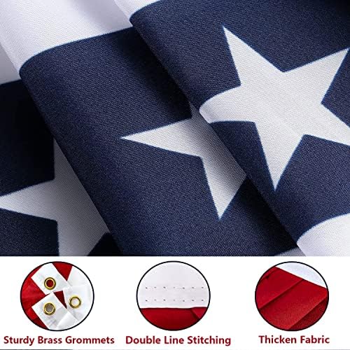 2 x 4 Ft American Bunting Flags Outdoor, US Flag Bunting for Outside, Patriotic Half Fan Bunting Flag with Brass Grommets for 4th of July Indoor Outdoor (Set of 4)