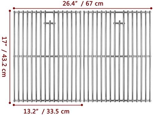 Uniflasy 17 Inches Cooking Grates for Home Depot Nexgrill 720-0830H 720-0830D, 720-0783E, 720-0783C Gas Grill Replacement Parts, Stainless Steel Uniflame Gas Grills Cooking Grids 2 Pack