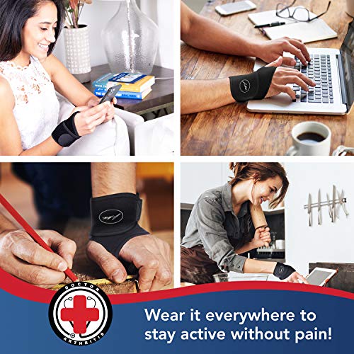 Doctor-Developed Gym Wrist Wraps/Lifting Wrist Straps for Weightlifting, Heavy Duty Gym Straps With Thumb Loops, Wrist Wraps for Working Out & Protection, Weight Lifting Wrist Wraps For Men & Women (Black)