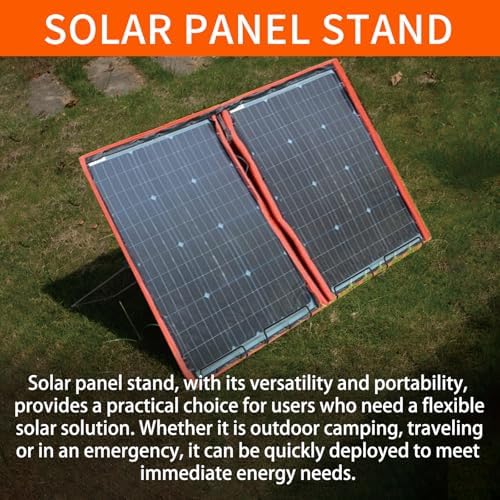 2 Pack Solar Panel Stand, Folding Solar Panel Stand, No Fixed Installation Required Sturdy and Lightweight Suitable for Solar Panels Less Than 0.35 Inches Thick