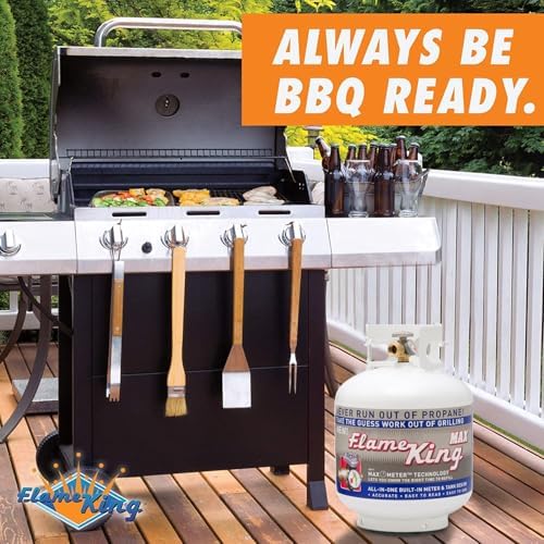 Flame King YSN230b 20 Pound Steel Propane Tank Cylinder with OPD Valve and Built-in Gauge, 20 lb Vertical